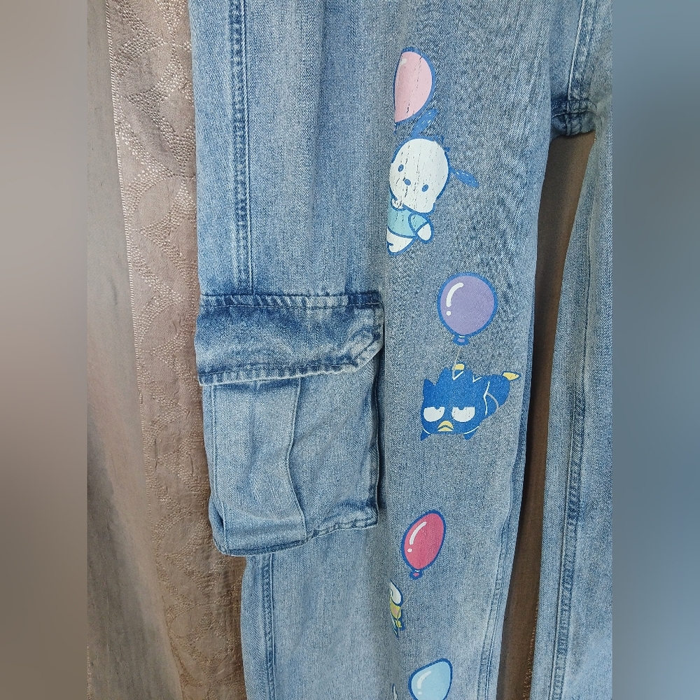 💎 Hello Kitty And Friends Women's Balloon Denim Cargo Pants - Picture 12 of 14